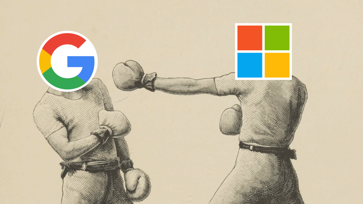 Google vs Microsoft boxing match