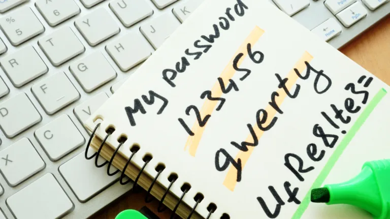 Notebook with multiple passwords.