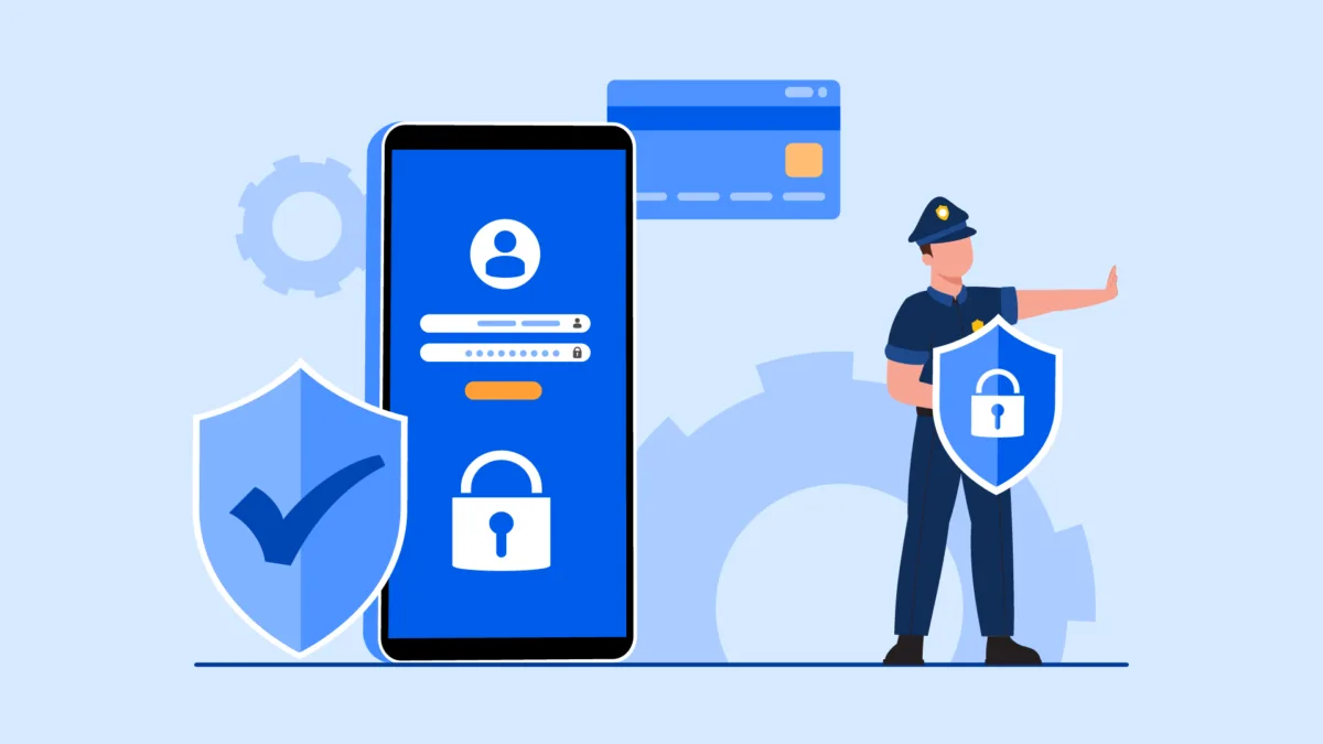 Security officer keeping cybersecurity threats at bay