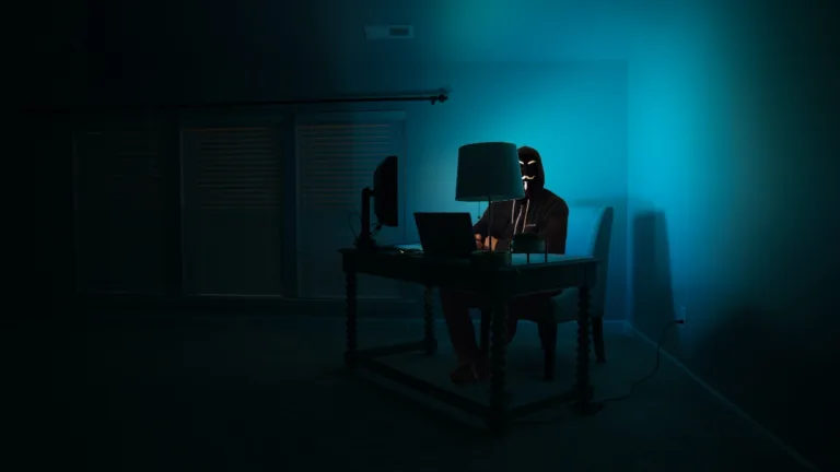 Hacker Hacking a Company