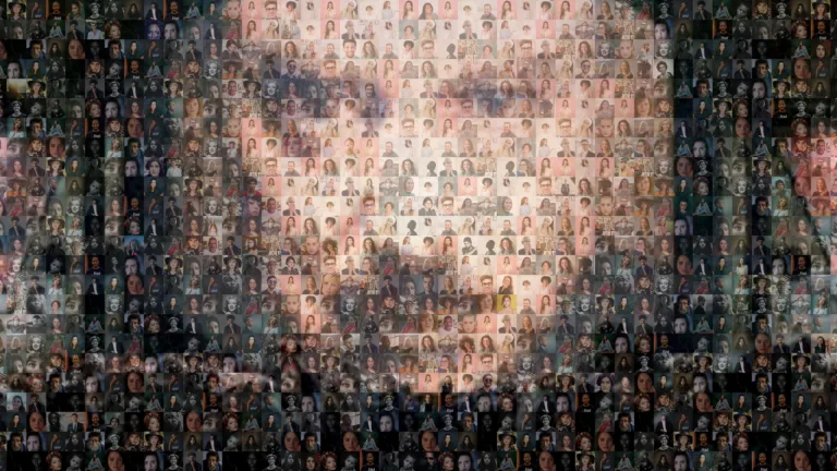 Big brother surveillance photo mosaic
