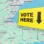 Map of southern Ontario focusing on Hamilton in the center, with a vote here sign coming out fo the map